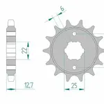 Pignon AFAM 18 dents acier type 20502 pas 530 HONDA CB 500