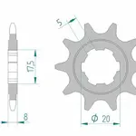 Pignon AFAM 10 dents acier type 94306 pas 520 SHERCO 0.8 Trials 0.8