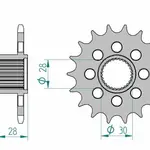 Pignon AFAM 18 dents acier type 37601 pas 525 APRILIA NA 850 Mana