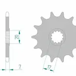 Pignon AFAM 14 dents acier type 94109 pas 420 APRILIA RX 50
