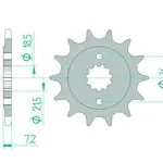 Pignon AFAM 13 dents acier type 20320 pas 520 HONDA CBF 250