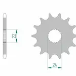 Pignon AFAM 10 dents acier type 61201 pas 520 APRILIA 125 Classic