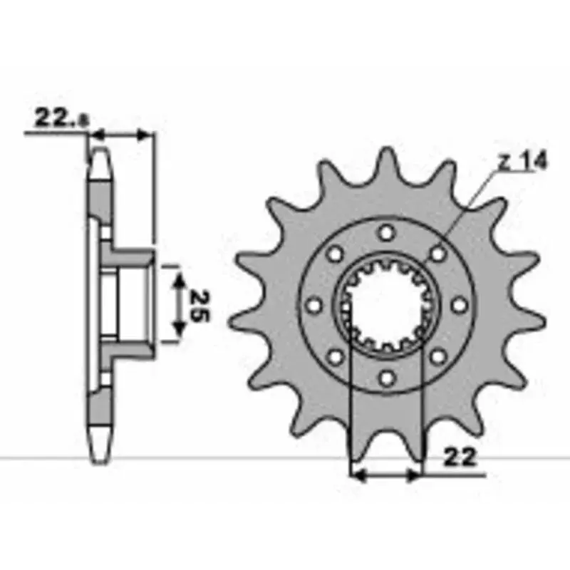 Pignon PBR 16 dents acier Racing pas 520 type 2252 MV Agusta F3