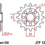 Pignon JT SPROCKETS acier standard 1373 - 520