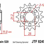 Pignon JT SPROCKETS 14 dents acier anti-boue pas 520 type 824SC Husqvarna