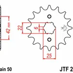 Pignon JT SPROCKETS 15 dents acier pas 530 type 278