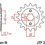 Pignon JT SPROCKETS 18 dents acier pas 530 type 288