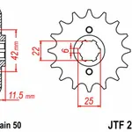 Pignon JT SPROCKETS 15 dents acier pas 530 type 289