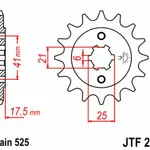 Pignon JT SPROCKETS 15 dents acier pas 525 type 294