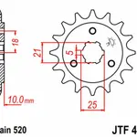 Pignon JT SPROCKETS 15 dents acier pas 520 type 438 Suzuki DR750S