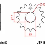 Pignon JT SPROCKETS 14 dents acier pas 530 type 566