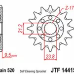 Pignon JT SPROCKETS 13 dents acier anti-boue pas 520 type 1441SC Suzuki