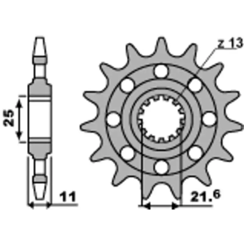 Pignon PBR 16 dents acier Racing pas 520 type 2172 Yamaha XJ6 Diversion