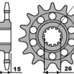 Pignon PBR 16 dents acier Racing pas 520 type 2199 BMW S1000RR