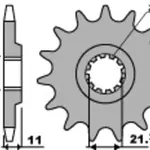 Pignon PBR 12 dents acier pas 520 type 727 Husqvarna TC510, 610