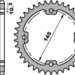 Couronne PBR 37 dents acier standard pas 520 type 4588