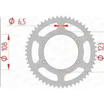 Couronne AFAM 52 dents acier pas 420 type 92114 Aprilia RS50