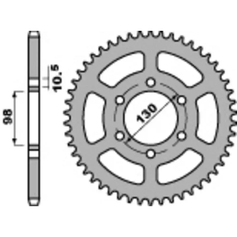 Couronne PBR 35 dents acier standard pas 630 type 483