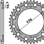 Couronne PBR 43 dents acier standard pas 530 type 4562