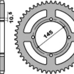 Couronne PBR 39 dents acier standard pas 520 type 857
