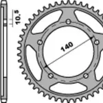 Couronne PBR 44 dents acier standard pas 525 type 4398