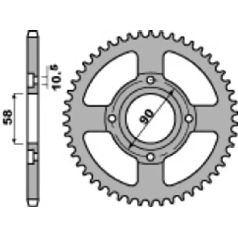 Couronne PBR 40 dents acier standard pas 520 type 279