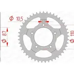 Couronne AFAM 45 dents acier pas 525 type 14404 Suzuki GSF400 Bandit