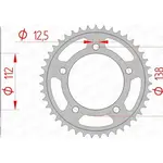 Couronne AFAM 43 dents acier pas 520 type 10627 Honda CB500F