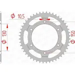 Couronne AFAM 47 dents acier pas 525 type 10502 Honda
