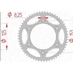 Couronne AFAM 58 dents acier pas 428 type 10228