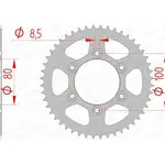 Couronne AFAM 48 dents acier pas 420 type 80105 Rieju