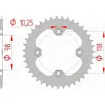 Couronne AFAM 39 dents acier pas 520 type 92401