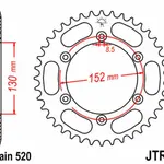 Couronne JT SPROCKETS 48 dents acier pas 520 type 8