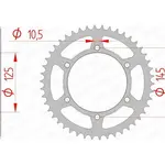 Couronne AFAM 48 dents acier pas 520 type 12305 Yamaha