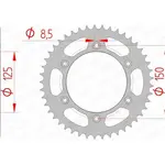 Couronne AFAM 48 dents acier pas 520 type 71304
