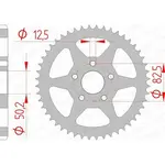 Couronne AFAM 40 dents acier pas 530 type 92803 Harley Davidson Sportster