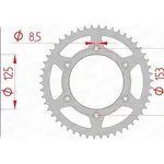 Couronne AFAM 51 dents acier pas 520 type 10212