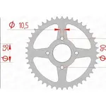 Couronne AFAM 41 dents acier pas 520 type 10221