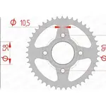 Couronne AFAM 39 dents acier pas 428 type 10223