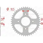 Couronne AFAM 44 dents acier pas 428 type 10236 Honda CBR125R