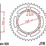 Couronne JT SPROCKETS 41 dents acier pas 520 type 13