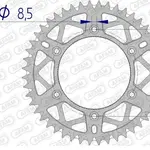 Couronne AFAM 48 dents alu ultra-light anti-boue pas 520 type 72304