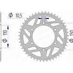 Couronne AFAM 44 dents alu pas 530 type 13813