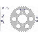 Couronne AFAM 51 dents alu pas 428 type 13208 Yamaha TY125