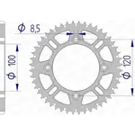 Couronne AFAM 48 dents alu ultra-light anti-boue pas 428 type 15104