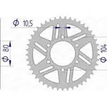 Couronne AFAM 43 dents alu pas 520 type 17606 Kawasaki