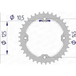 Couronne AFAM 36 dents alu pas 520 type 13407 Yamaha YFM700R Raptor