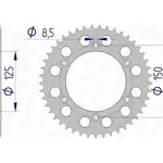 Couronne AFAM 38 dents alu ultra-light pas 520 type 72304N