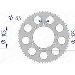 Couronne AFAM 60 dents alu pas 428 type 48200 HM