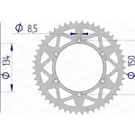 Couronne AFAM 51 dents alu ultra-light pas 520 type 17206N